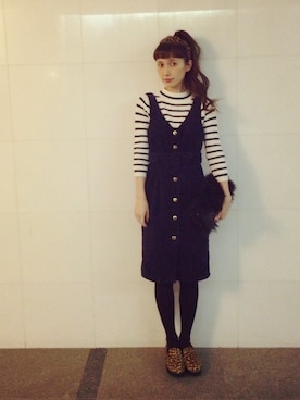 「KIKKA THE DIARY OF（キッカ　ザ　ダイアリー　オブ）のアイテム（ワンピース/ドレス）」を使った、Kazumiさん（レディース・165cm）の冬コーディネート