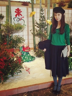 「STUDIOUS（ステュディオス）のアイテム（チェスターコート）」を使った、Kazumiさん（レディース・165cm）の冬コーディネート