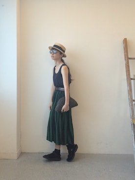 「note et silence （ノートエシロンス）のアイテム」を使った、Kazumiさん（レディース・165cm）の夏コーディネート