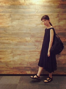 「DANTON（ダントン）のアイテム（バッグ）」を使った、Kazumiさん（レディース・165cm）の夏コーディネート