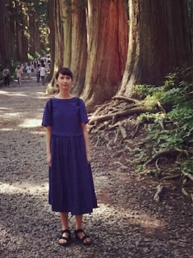 「DANTON（ダントン）のアイテム（バッグ）」を使った、Kazumiさん（レディース・165cm）の夏コーディネート