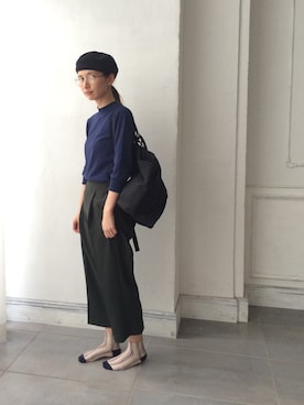 「DANTON（ダントン）のアイテム（バッグ）」を使った、Kazumiさん（レディース・165cm）の秋コーディネート