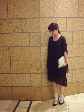 「SMELLY（スメリー）のアイテム（ピアス（両耳用））」を使った、Kazumiさん（レディース・165cm）の秋コーディネート