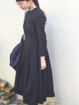 「Jeffrey Campbell（ジェフリーキャンベル）のアイテム（ローファー）」を使った、Kazumiさん（レディース・165cm）の秋コーディネート