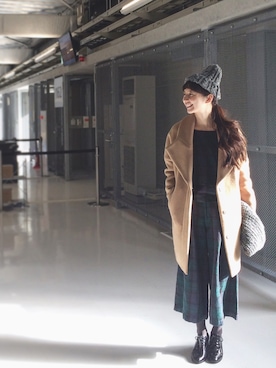 「BLACK BY MOUSSY（ブラックバイマウジー）のアイテム（その他アウター）」を使った、Kazumiさん（レディース・165cm）の冬コーディネート