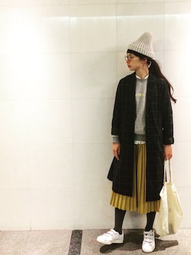「Steven Alan（スティーブンアラン）のアイテム（スウェット）」を使った、Kazumiさん（レディース・165cm）の冬コーディネート