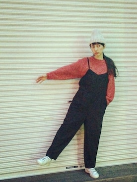 「Steven Alan（スティーブンアラン）のアイテム（ニットキャップ/ビーニー）」を使った、Kazumiさん（レディース・165cm）の冬コーディネート