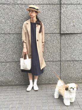 「チェスター」｜「アイテム（ワンピース/ドレス）」を使った、Kazumiさん（レディース・165cm）の春コーディネート