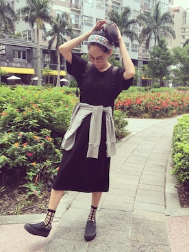 「TAIPEI」｜「アイテム（スタジャン）」を使った、翁馨儀さん（レディース・158cm）の春コーディネート