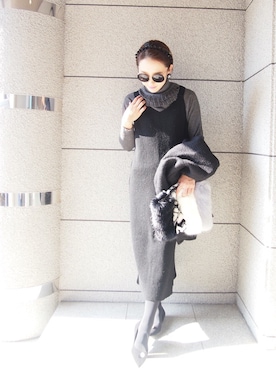 「hiand」｜YURIKOさん（レディース・160cm）の冬コーディネート