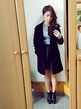 「VICKY（ビッキー）のアイテム（アクセサリー）」を使った、erinaさん（レディース・157cm）の冬コーディネート