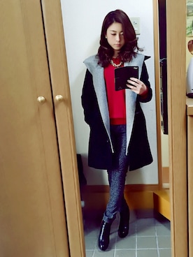 「VICKY（ビッキー）のアイテム（アクセサリー）」を使った、erinaさん（レディース・157cm）の冬コーディネート