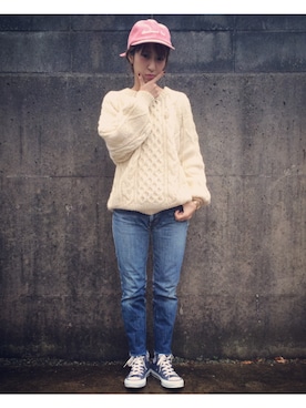 「ohotoro」｜「アイテム（帽子）」を使った、mariko さん（レディース・153cm）の冬コーディネート