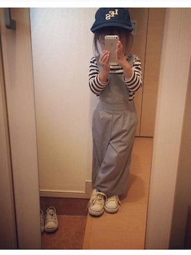 「JEANASIS（ジーナシス）のアイテム（帽子）」を使った、mariko さん（キッズ・100cm）の春コーディネート