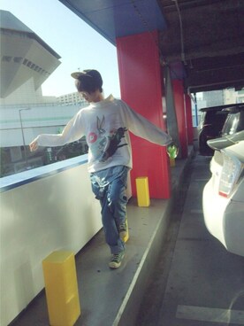 「ＧＷ」｜「アイテム（オールインワン・サロペット）」を使った、ふーせんさん（メンズ・164cm）の春コーディネート