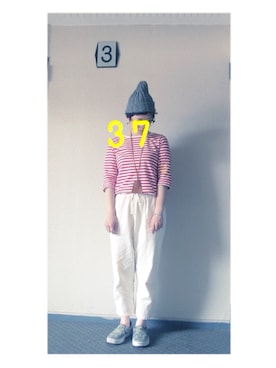 「shima・shima（シマシマ）のアイテム」を使った、37さん（レディース・154cm）の春コーディネート