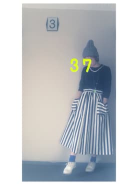 「shima・shima（シマシマ）のアイテム」を使った、37さん（レディース・154cm）の秋コーディネート