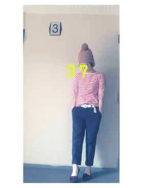 「shima・shima（シマシマ）のアイテム」を使った、37さん（レディース・154cm）の秋コーディネート