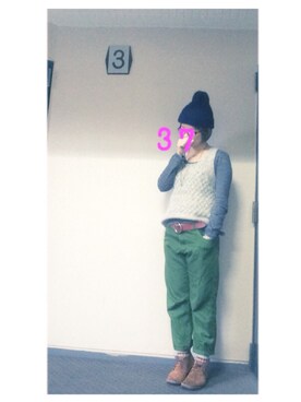 「TANG!（タング）のアイテム」を使った、37さん（レディース・154cm）の冬コーディネート