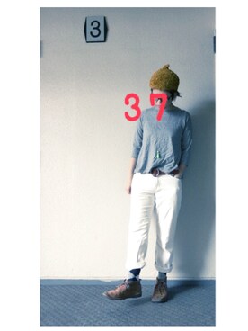 「アーガイルソックス」｜37さん（レディース・154cm）の秋コーディネート