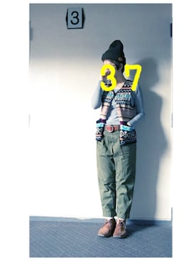 「TANG!（タング）のアイテム」を使った、37さん（レディース・154cm）の冬コーディネート