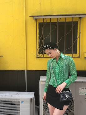 「Marc by Marc Jacobs（マークバイマークジェイコブス）のアイテム（ハンチング/ベレー帽）」を使った、147iynさん（レディース・165cm）の秋コーディネート