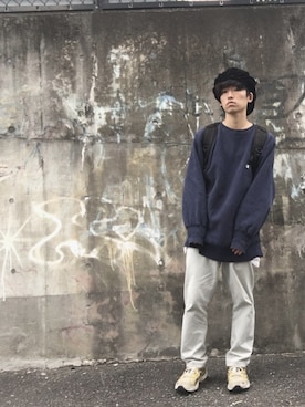 「アイテム（キャスケット）」を使った、kaitoさん（メンズ・164cm・10代）の秋コーディネート