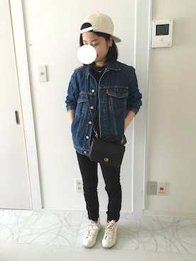 「ticog（ティコグ）のアイテム（バッグ）」を使った、咲さん（レディース・151cm）の春コーディネート