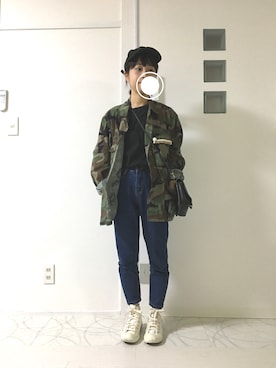 「ticog（ティコグ）のアイテム（バッグ）」を使った、咲さん（レディース・151cm）の秋コーディネート