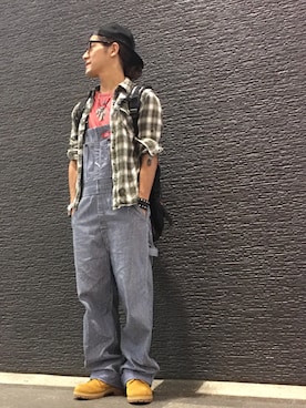 「ヒッコリーデニム」｜カズしゃんさん（メンズ・170cm）の春コーディネート