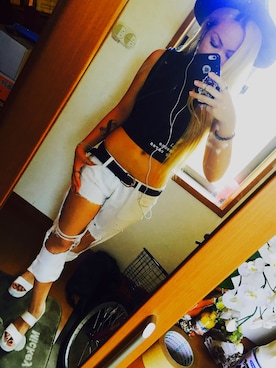 「アイテム（その他トップス）」を使った、☤KAORI☤さん（レディース・160cm・20代）の夏コーディネート