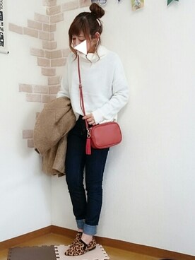 「Green　Parks（グリーンパークス）のアイテム（その他アウター）」を使った、welina＊さん（レディース・152cm）の冬コーディネート