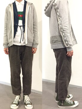「holiday」｜「アイテム（その他アウター）」を使った、J.Cさん（メンズ・170cm）の冬コーディネート