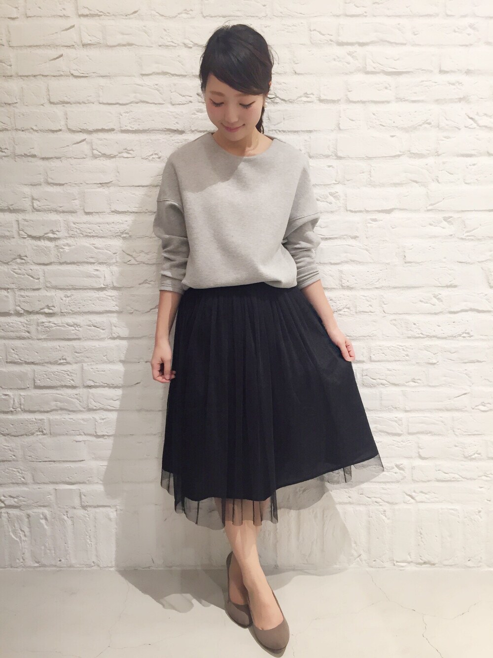 fuchikoさんの「チュールギャザースカート（LE JUN）」を使ったコーディネート