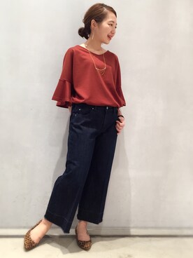 「切りっぱなし」｜「アイテム（パンプス）」を使った、fuchikoさん（レディース・152cm）の秋コーディネート