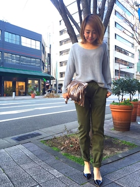 「FROMFIRST musee（フロムファーストミュゼ）のアイテム（チノパンツ）」を使った、tomoさん（レディース・151cm）の春コーディネート