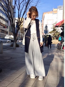 「FROMFIRST musee（フロムファーストミュゼ）のアイテム（パンツ）」を使った、tomoさん（レディース・151cm）の春コーディネート