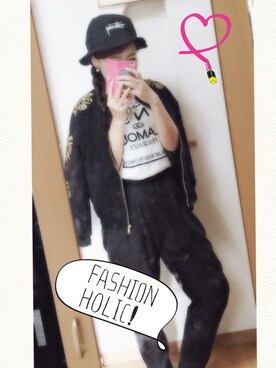 「me（ミイ）のアイテム（ブルゾン）」を使った、りさん（レディース・158cm）の秋コーディネート
