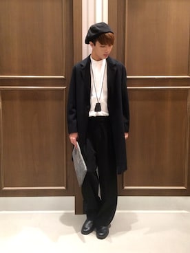 「RAGEBLUE（レイジブルー）のアイテム（ハンチング/ベレー帽）」を使った、★市野 椋幹さん（メンズ・176cm）の秋コーディネート