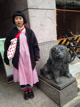 「PAR ICI」｜「アイテム（その他シューズ）」を使った、はなさん（レディース・158cm）の冬コーディネート