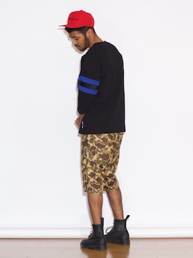 「Dr. Martens（ドクターマーチン）のアイテム（パンプス）」を使った、APPLEBUM STAFF STYLINGさん（メンズ・180cm）の春コーディネート