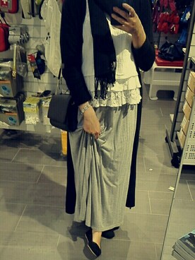 「H&M（エイチ・アンド・エム）のアイテム（バッグ、ブラック系）」を使った、Ms_Saraさん（レディース）の夏コーディネート