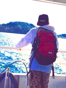 「Levi's（リーバイス）のアイテム（バックパック/リュック）」を使った、kazukiさん（メンズ・169cm）の秋コーディネート