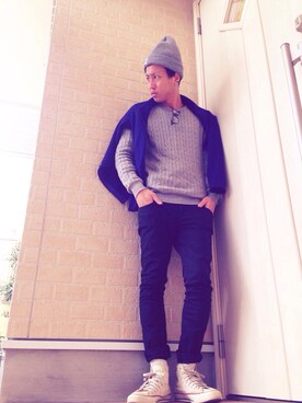 「Marc by Marc Jacobs（マークバイマークジェイコブス）のアイテム（ピアス（片耳用））」を使った、takuya...さん（メンズ・172cm）の春コーディネート