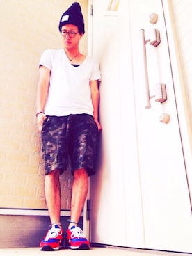 「COMME CA DU MODE（コムサデモード）のアイテム（帽子）」を使った、takuya...さん（メンズ・172cm）の春コーディネート