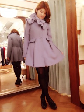 「Supreme.La.La.（シュープリームララ）のアイテム（その他アウター）」を使った、Natsumi Sudoさん（レディース・161cm）の秋コーディネート
