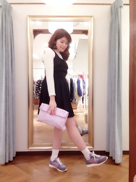 「ペイント」｜「アイテム（ワンピース/ドレス）」を使った、Natsumi Sudoさん（レディース・160cm）の冬コーディネート