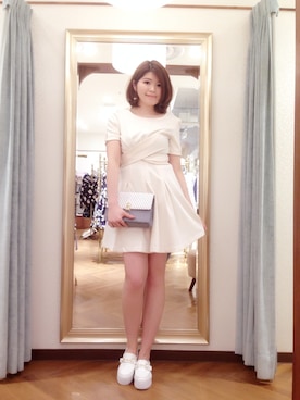 「Supreme.La.La.（シュープリームララ）のアイテム（ローファー）」を使った、Natsumi Sudoさん（レディース・160cm）の冬コーディネート