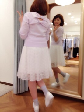 「Supreme.La.La.（シュープリームララ）のアイテム（ローファー）」を使った、Natsumi Sudoさん（レディース・160cm）の冬コーディネート