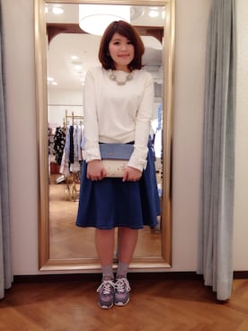 「Supreme.La.La.（シュープリームララ）のアイテム（アクセサリー）」を使った、Natsumi Sudoさん（レディース・160cm）の冬コーディネート
